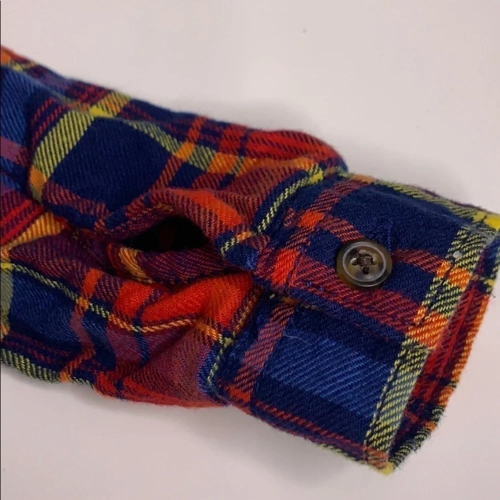 Carter’s Primary Color Plaid Button Down Flannel